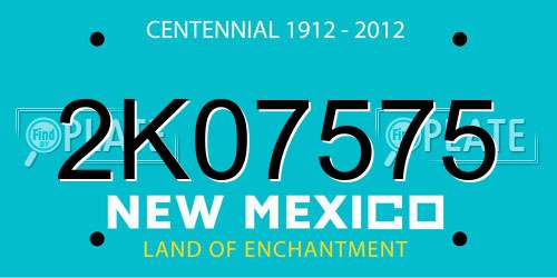 2K07575 New Mexico License Plate