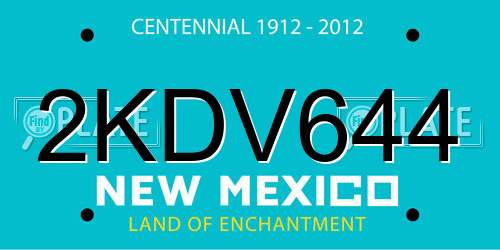2KDV644 New Mexico License Plate