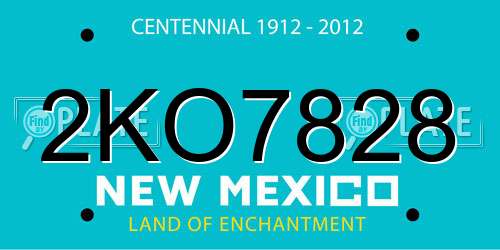 2KO7828 New Mexico License Plate