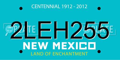 2LEH255 New Mexico License Plate