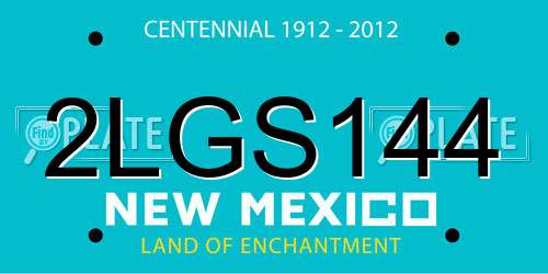 2LGS144 New Mexico License Plate