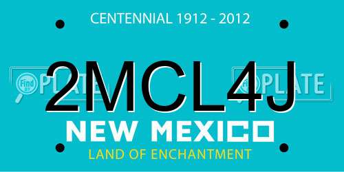 2MCL4J New Mexico License Plate