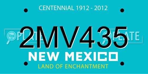 2MV435 New Mexico License Plate