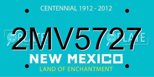 2MV5727 New Mexico License Plate
