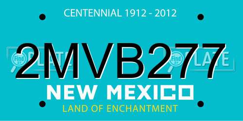 2MVB277 New Mexico License Plate