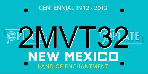 2MVT32 New Mexico License Plate