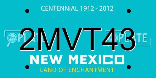 2MVT43 New Mexico License Plate