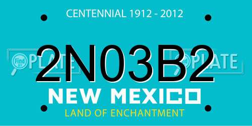 2N03B2 New Mexico License Plate