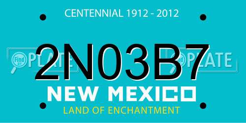 2N03B7 New Mexico License Plate