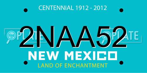 2NAA52 New Mexico License Plate