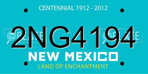 2NG4194 New Mexico License Plate