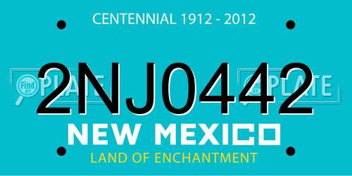 2NJ0442 New Mexico License Plate