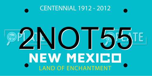 2NOT55 New Mexico License Plate