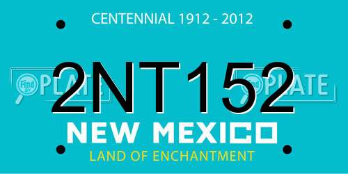 2NT152 New Mexico License Plate