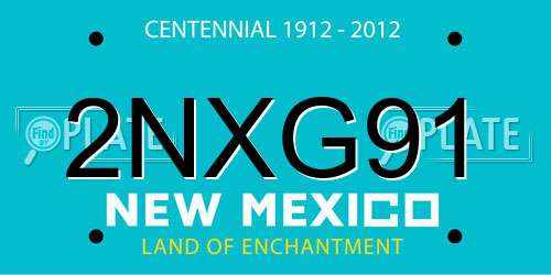 2NXG91 New Mexico License Plate