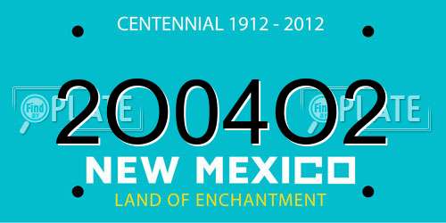 2O04O2 New Mexico License Plate