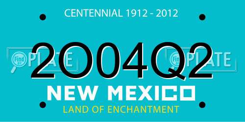 2O04Q2 New Mexico License Plate