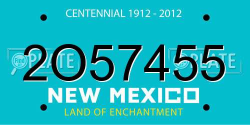 2O57455 New Mexico License Plate