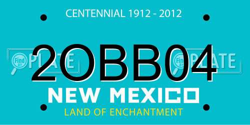 2OBB04 New Mexico License Plate