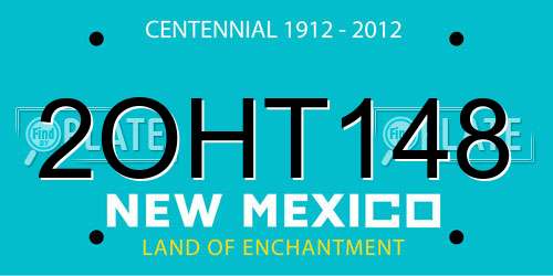 2OHT148 New Mexico License Plate