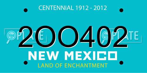 2OO402 New Mexico License Plate