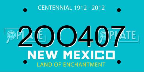 2OO407 New Mexico License Plate