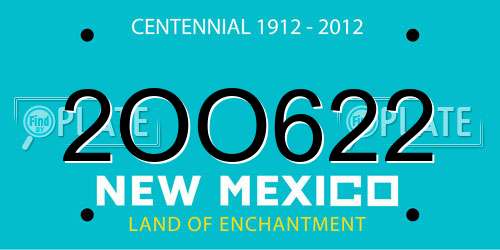 2OO622 New Mexico License Plate