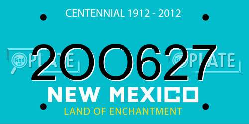 2OO627 New Mexico License Plate