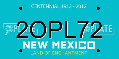 2OPL72 New Mexico License Plate