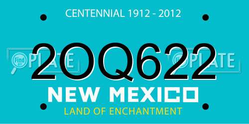 2OQ622 New Mexico License Plate