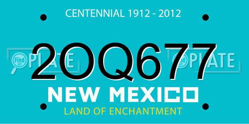 2OQ677 New Mexico License Plate