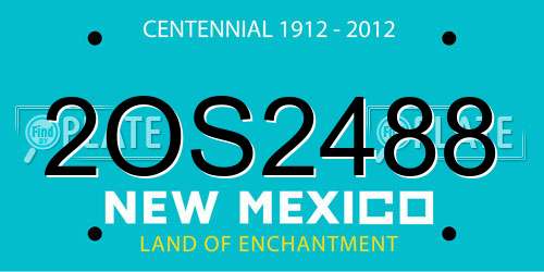 2OS2488 New Mexico License Plate