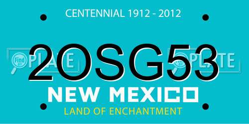2OSG53 New Mexico License Plate