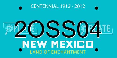 2OSS04 New Mexico License Plate
