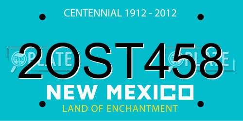2OST458 New Mexico License Plate