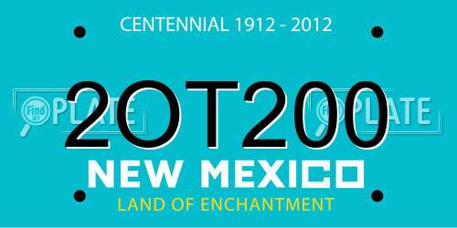 2OT200 New Mexico License Plate