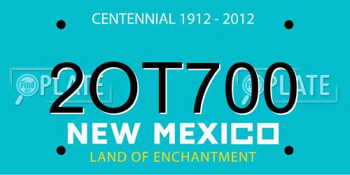 2OT700 New Mexico License Plate
