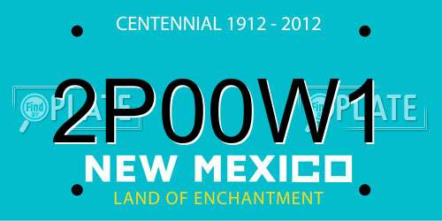 2P00W1 New Mexico License Plate