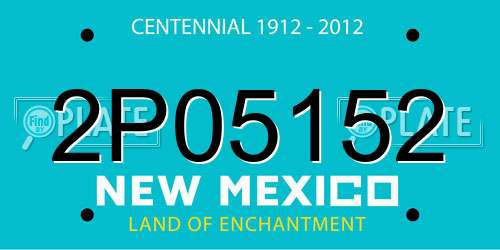 2P05152 New Mexico License Plate