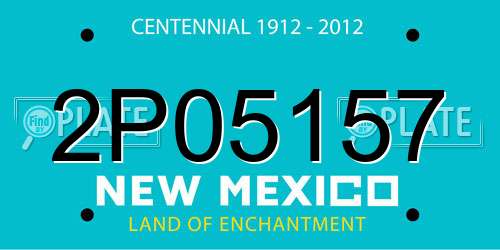 2P05157 New Mexico License Plate
