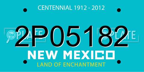 2P05182 New Mexico License Plate