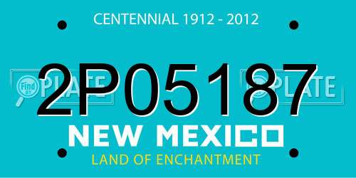 2P05187 New Mexico License Plate
