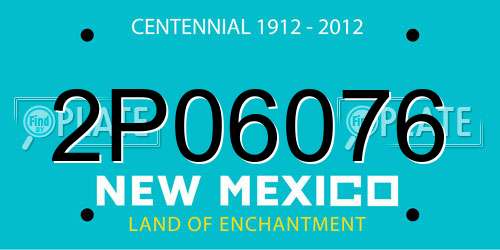 2P06076 New Mexico License Plate