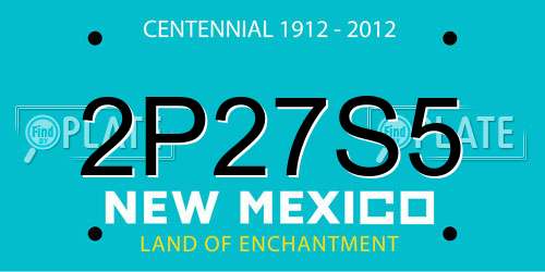 2P27S5 New Mexico License Plate