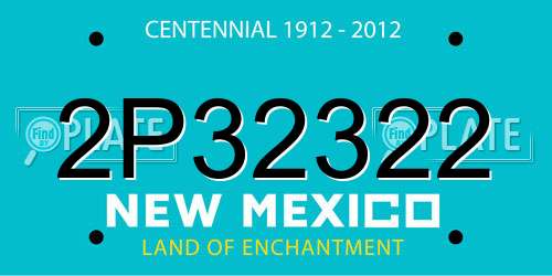 2P32322 New Mexico License Plate
