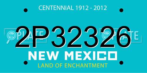 2P32326 New Mexico License Plate