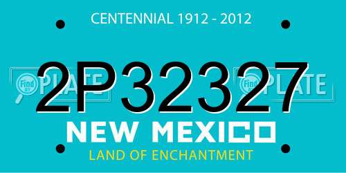 2P32327 New Mexico License Plate