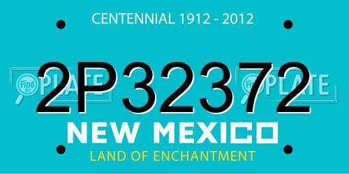 2P32372 New Mexico License Plate