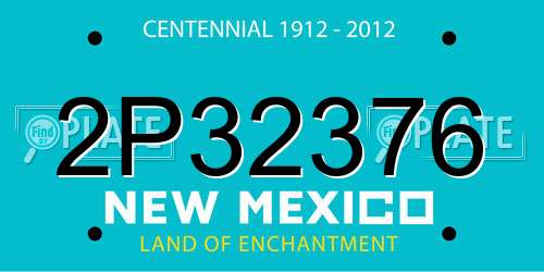 2P32376 New Mexico License Plate