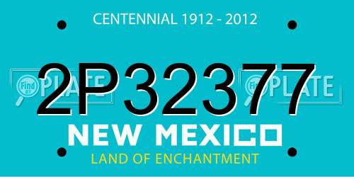 2P32377 New Mexico License Plate